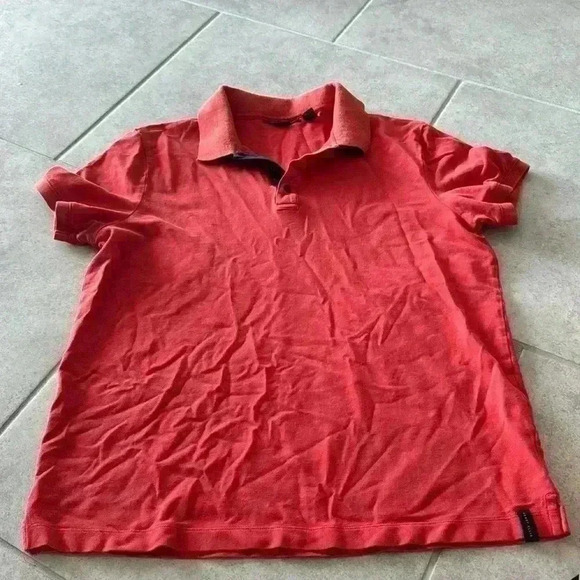 Perry Ellis Slim Stretch Orange Polo Shirt - Picture 1 of 3